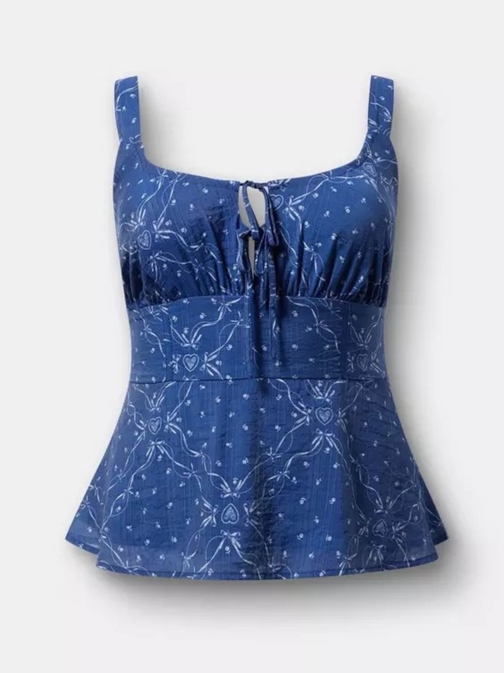 *NWT* Blue Peplum Corset Top